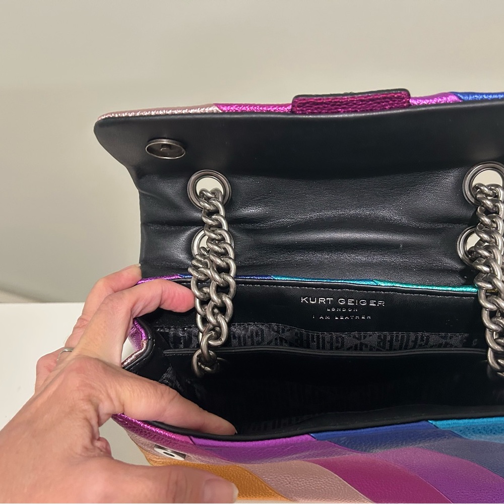 Kurt Geiger Multicolor Rainbow Shoulder Bag - Picture 13 of 16